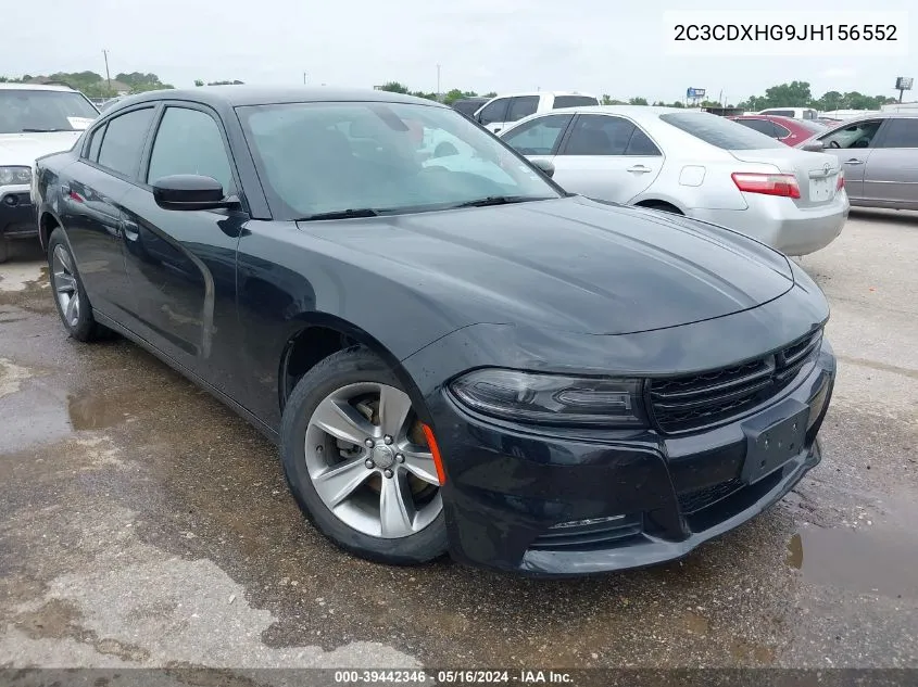 2018 Dodge Charger Sxt Plus Rwd VIN: 2C3CDXHG9JH156552 Lot: 39442346