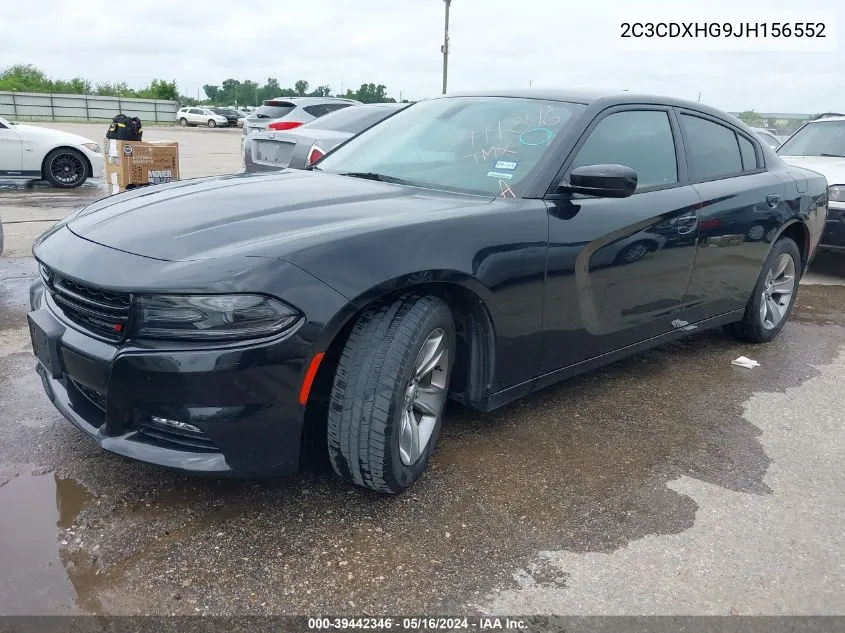 2018 Dodge Charger Sxt Plus Rwd VIN: 2C3CDXHG9JH156552 Lot: 39442346