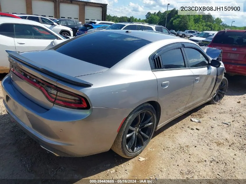 2018 Dodge Charger Sxt Rwd VIN: 2C3CDXBG8JH150900 Lot: 39443685