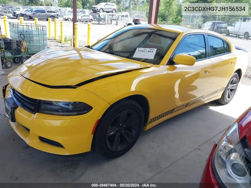 2018 Dodge Charger Sxt Plus Rwd VIN: 2C3CDXHG7JH156534 Lot: 39467404