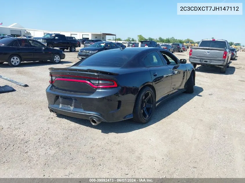 2018 Dodge Charger R/T Rwd VIN: 2C3CDXCT7JH147112 Lot: 39592473