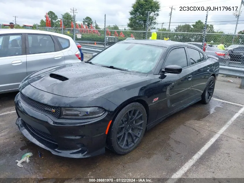 2018 Dodge Charger R/T Scat Pack Rwd VIN: 2C3CDXGJ9JH179617 Lot: 39881975