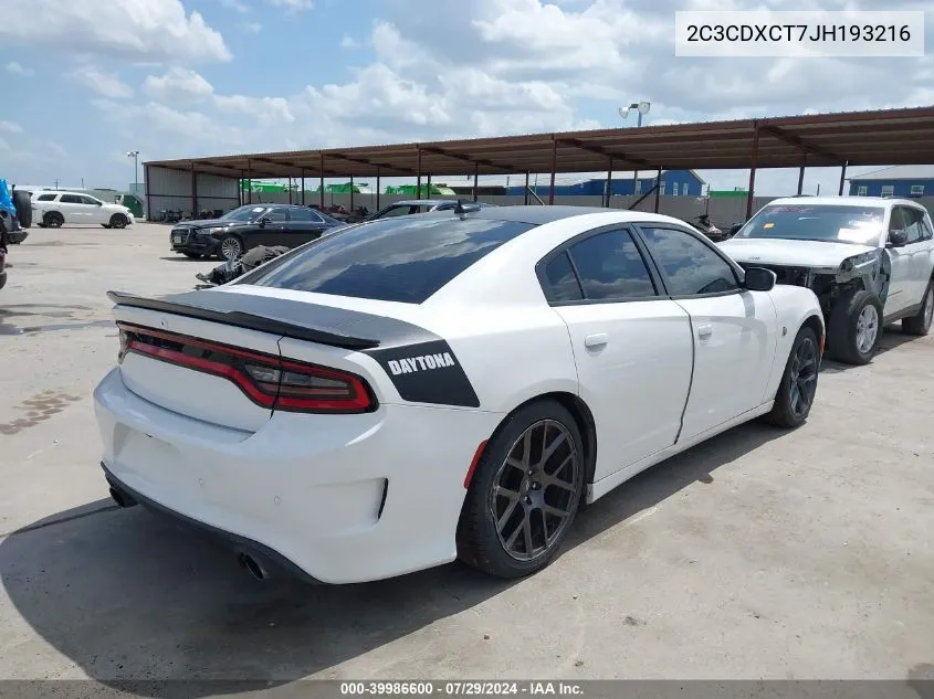 2018 Dodge Charger Daytona Rwd VIN: 2C3CDXCT7JH193216 Lot: 39986600