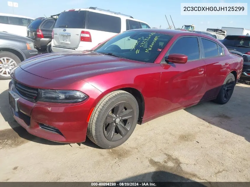 2018 Dodge Charger Sxt Plus Rwd VIN: 2C3CDXHG0JH125299 Lot: 40094280