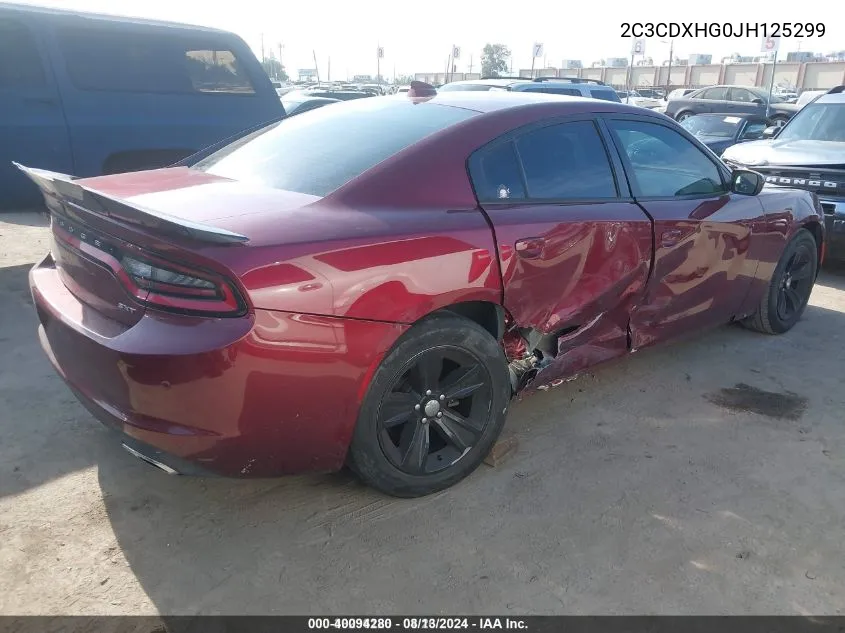 2C3CDXHG0JH125299 2018 Dodge Charger Sxt Plus Rwd