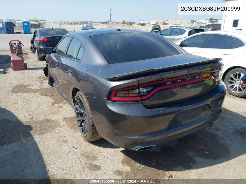 2018 Dodge Charger Sxt VIN: 2C3CDXBG8JH200999 Lot: 40150836