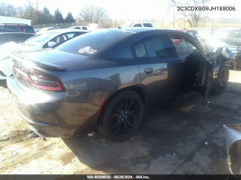 2C3CDXBG9JH188006 2018 Dodge Charger Sxt Rwd