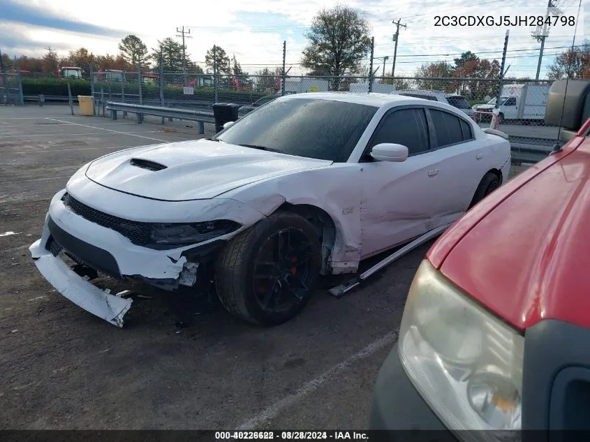 2018 Dodge Charger R/T Scat Pack Rwd VIN: 2C3CDXGJ5JH284798 Lot: 40226622