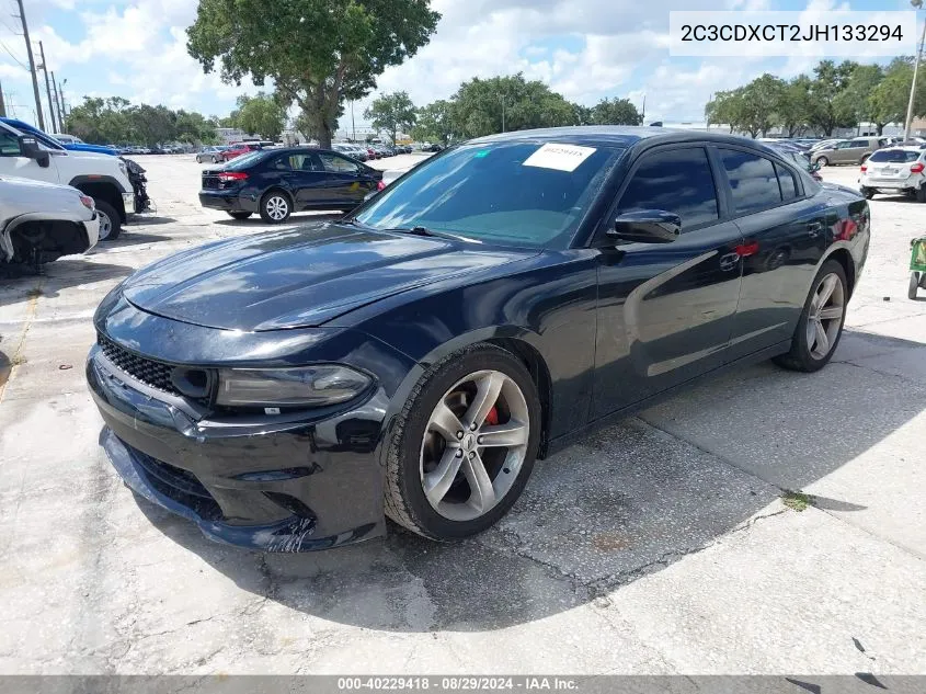 2018 Dodge Charger R/T Rwd VIN: 2C3CDXCT2JH133294 Lot: 40229418