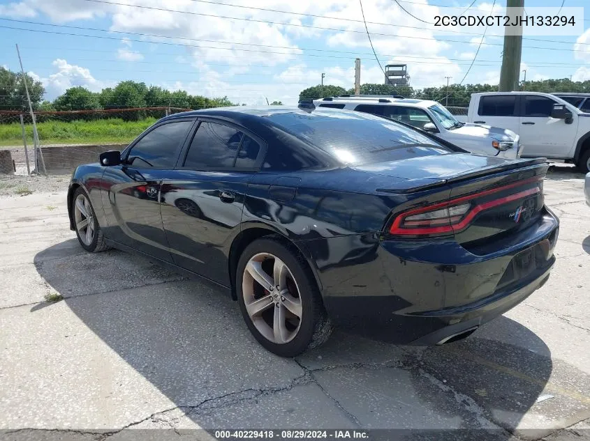 2018 Dodge Charger R/T Rwd VIN: 2C3CDXCT2JH133294 Lot: 40229418