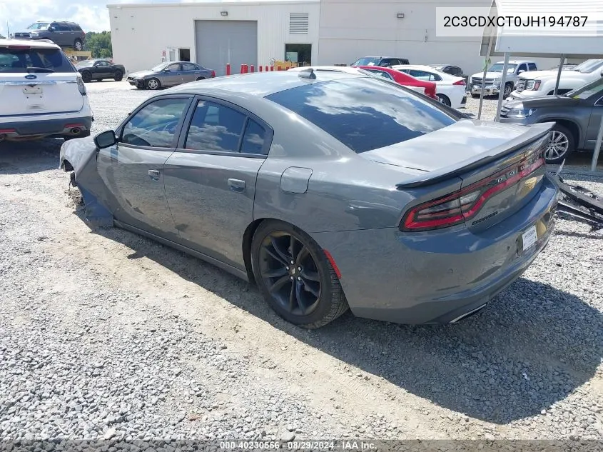 2018 Dodge Charger R/T VIN: 2C3CDXCT0JH194787 Lot: 40230556