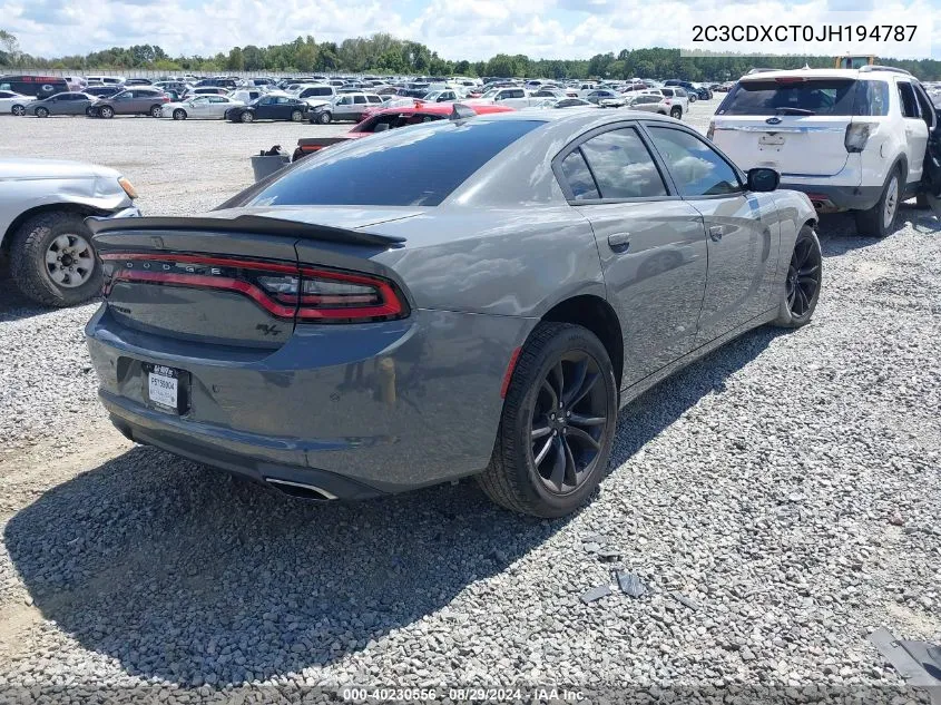 2018 Dodge Charger R/T VIN: 2C3CDXCT0JH194787 Lot: 40230556