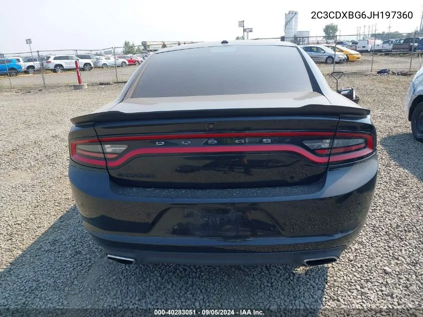 2018 Dodge Charger Sxt Rwd VIN: 2C3CDXBG6JH197360 Lot: 40283051