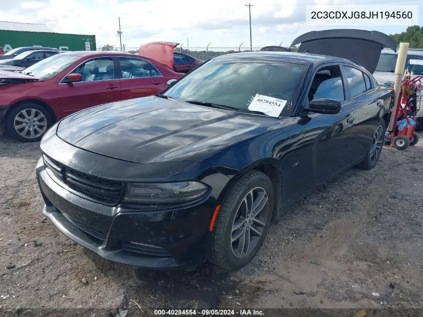 2018 Dodge Charger Gt Awd VIN: 2C3CDXJG8JH194560 Lot: 40284554