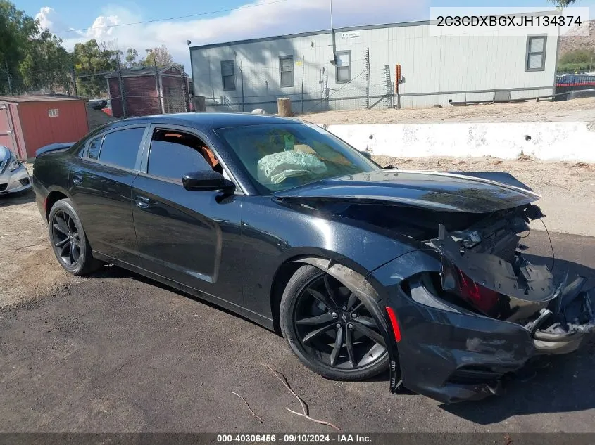 2018 Dodge Charger Sxt VIN: 2C3CDXBGXJH134374 Lot: 40306456