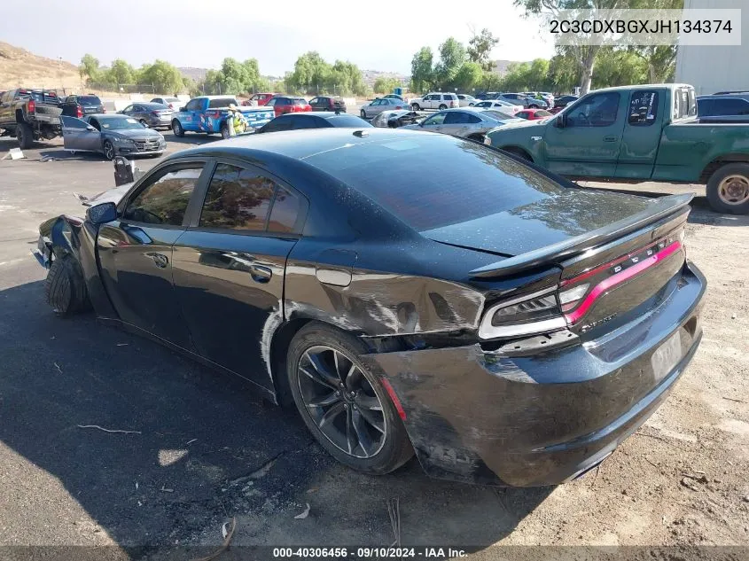 2C3CDXBGXJH134374 2018 Dodge Charger Sxt