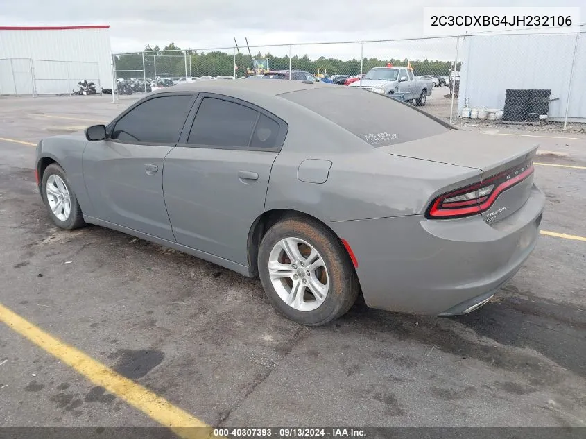 2C3CDXBG4JH232106 2018 Dodge Charger Sxt Rwd