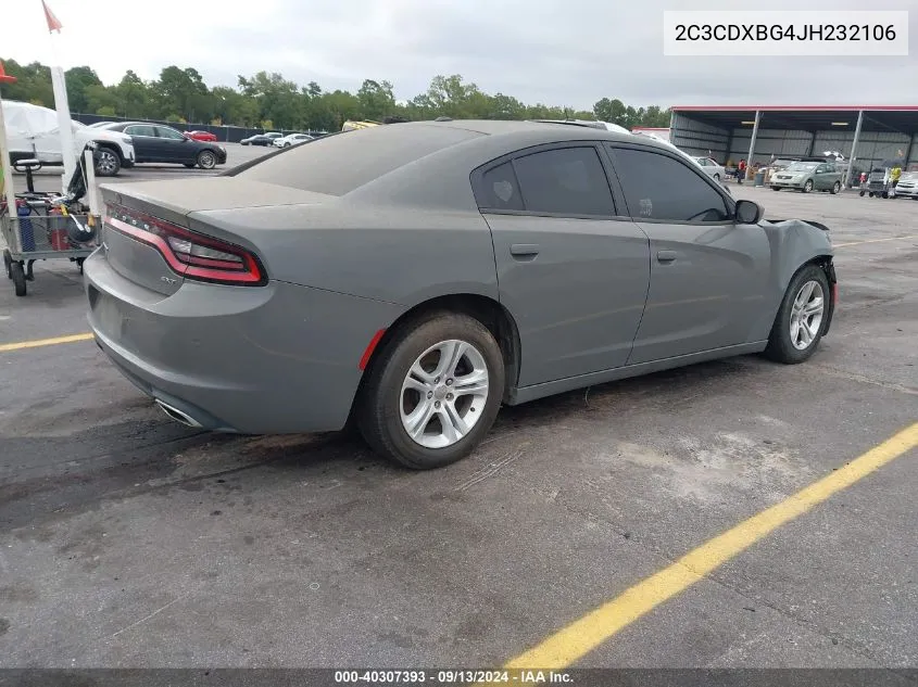 2018 Dodge Charger Sxt Rwd VIN: 2C3CDXBG4JH232106 Lot: 40307393