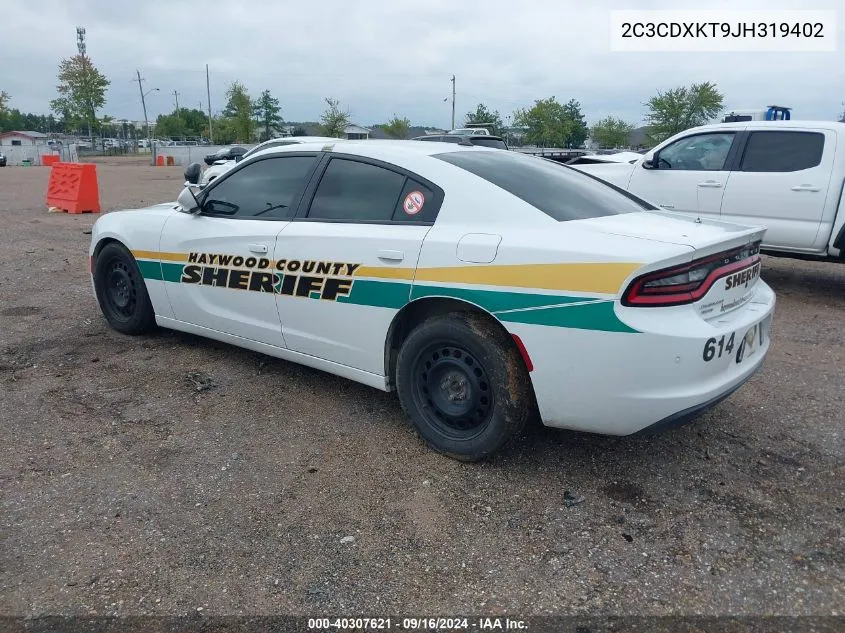 2018 Dodge Charger Police Awd VIN: 2C3CDXKT9JH319402 Lot: 40307621