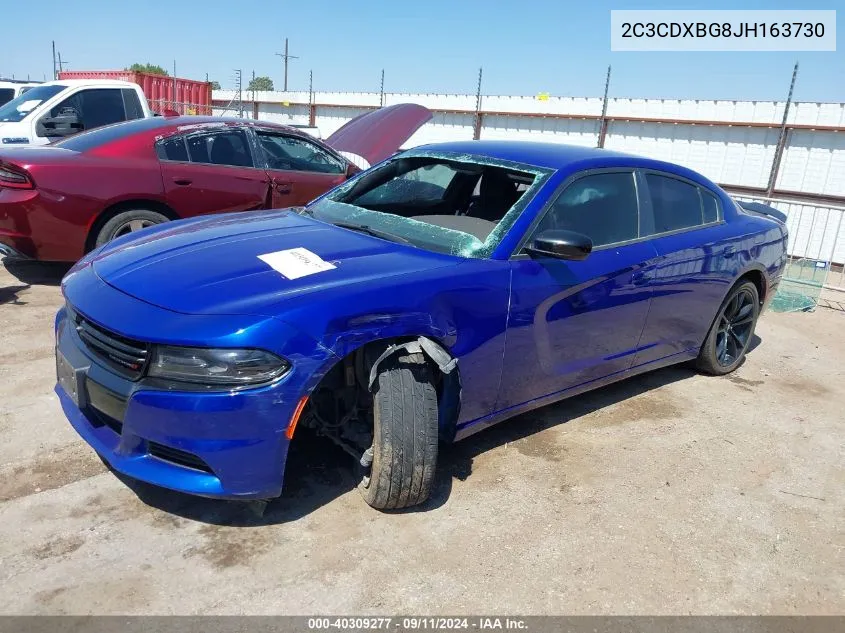 2018 Dodge Charger Sxt VIN: 2C3CDXBG8JH163730 Lot: 40309277