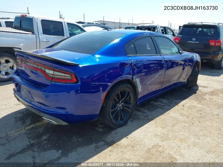 2018 Dodge Charger Sxt VIN: 2C3CDXBG8JH163730 Lot: 40309277