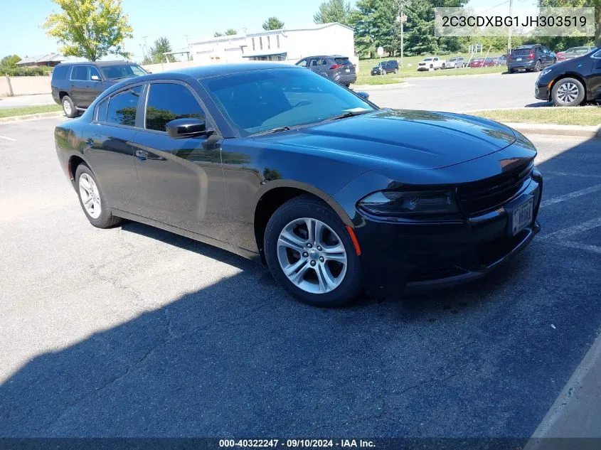 2018 Dodge Charger Sxt Rwd VIN: 2C3CDXBG1JH303519 Lot: 40322247