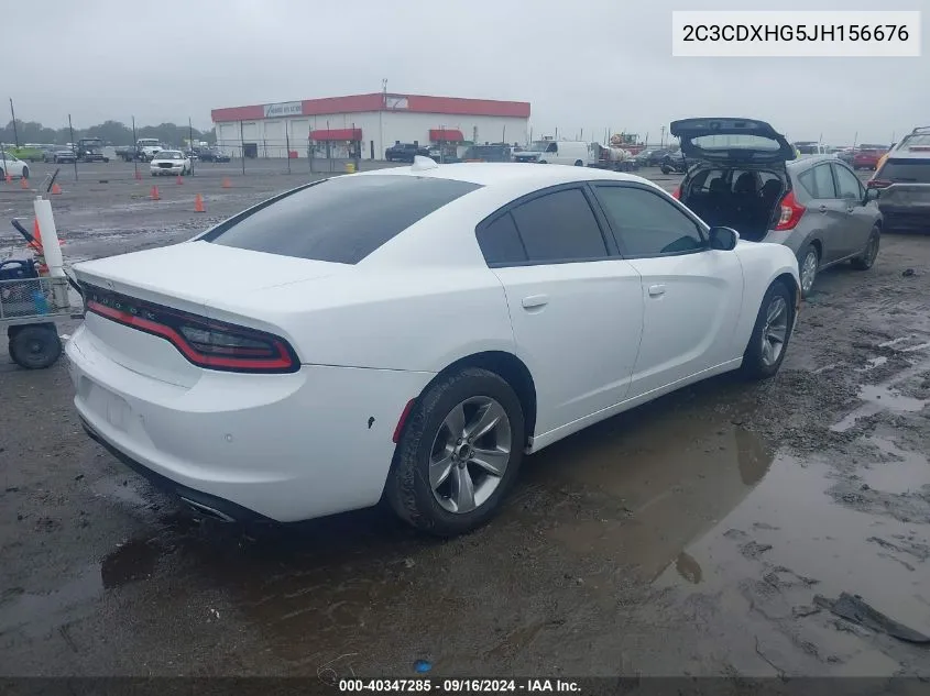 2018 Dodge Charger Sxt Plus Rwd VIN: 2C3CDXHG5JH156676 Lot: 40347285