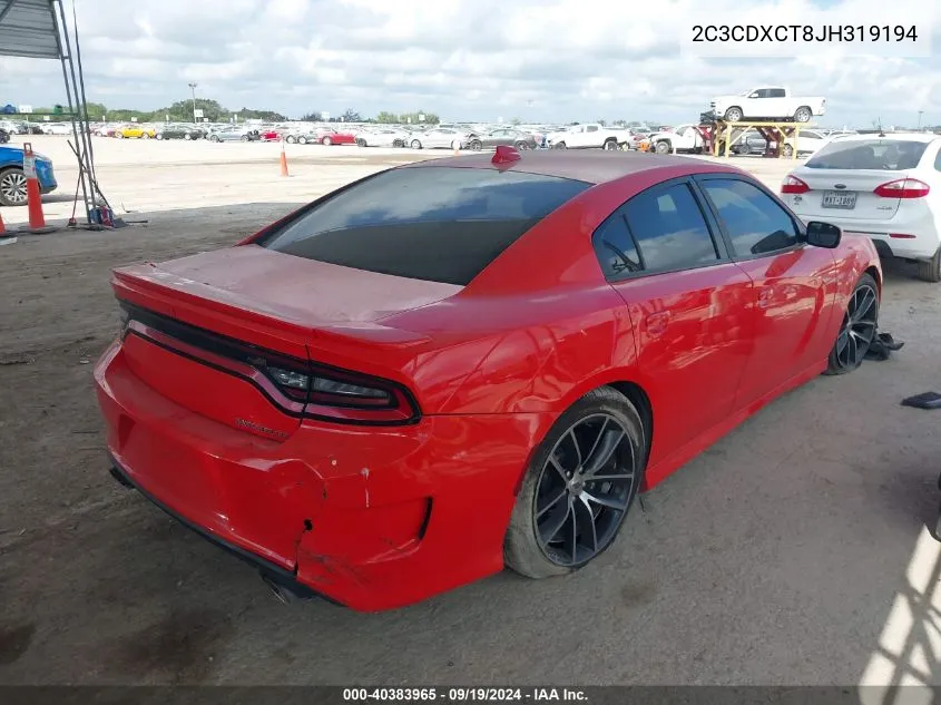 2C3CDXCT8JH319194 2018 Dodge Charger R/T Rwd