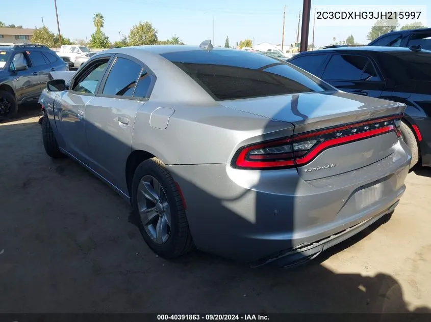 2C3CDXHG3JH215997 2018 Dodge Charger Sxt Plus Rwd