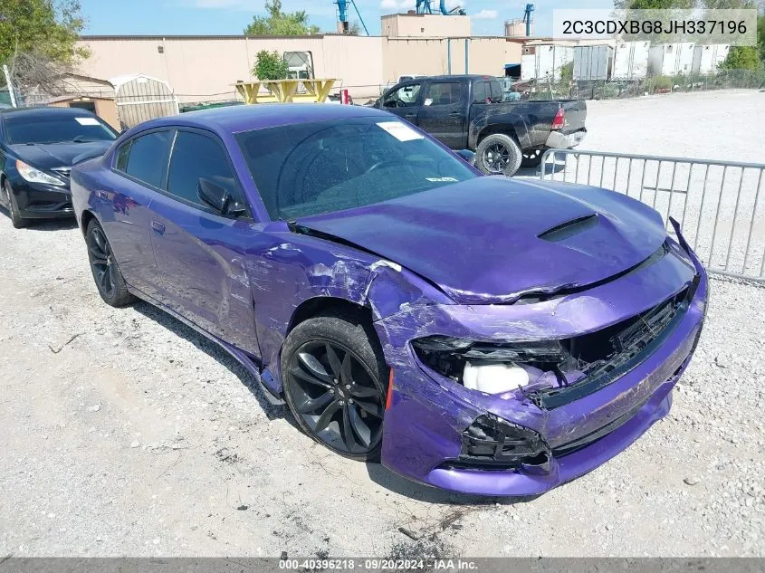 2018 Dodge Charger Sxt Rwd VIN: 2C3CDXBG8JH337196 Lot: 40396218