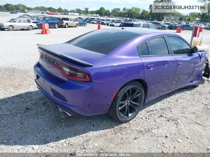 2018 Dodge Charger Sxt Rwd VIN: 2C3CDXBG8JH337196 Lot: 40396218