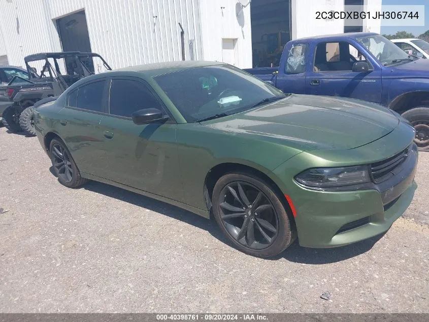 2018 Dodge Charger Sxt Rwd VIN: 2C3CDXBG1JH306744 Lot: 40398761