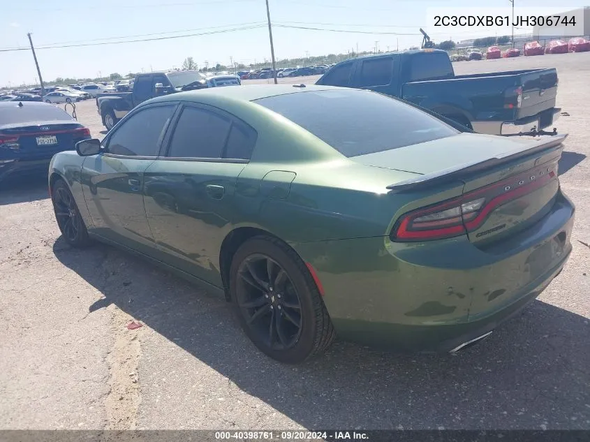 2C3CDXBG1JH306744 2018 Dodge Charger Sxt Rwd