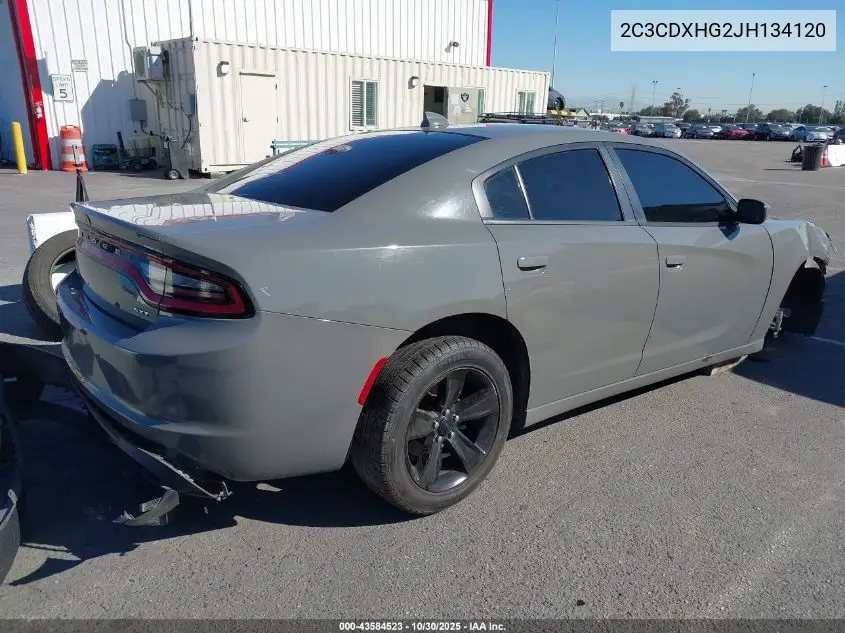 2C3CDXHG2JH134120 2018 Dodge Charger Sxt Plus Rwd