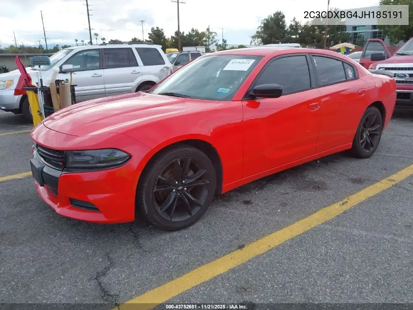 2C3CDXBG4JH185191 2018 Dodge Charger Sxt Rwd