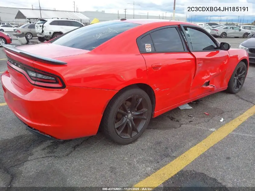 2C3CDXBG4JH185191 2018 Dodge Charger Sxt Rwd