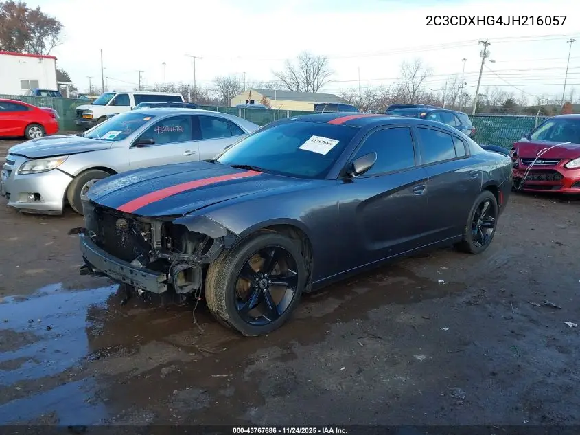 2C3CDXHG4JH216057 2018 Dodge Charger Sxt Plus Rwd