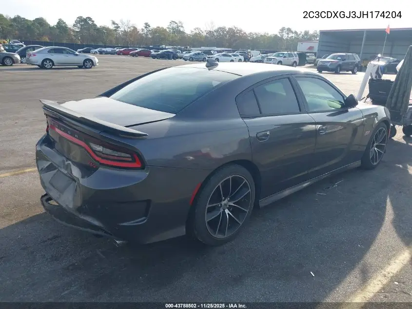 2C3CDXGJ3JH174204 2018 Dodge Charger R/T Scat Pack Rwd