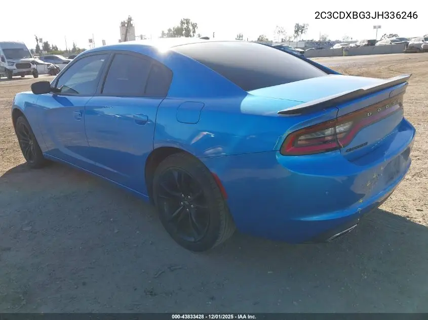 2C3CDXBG3JH336246 2018 Dodge Charger Sxt Rwd