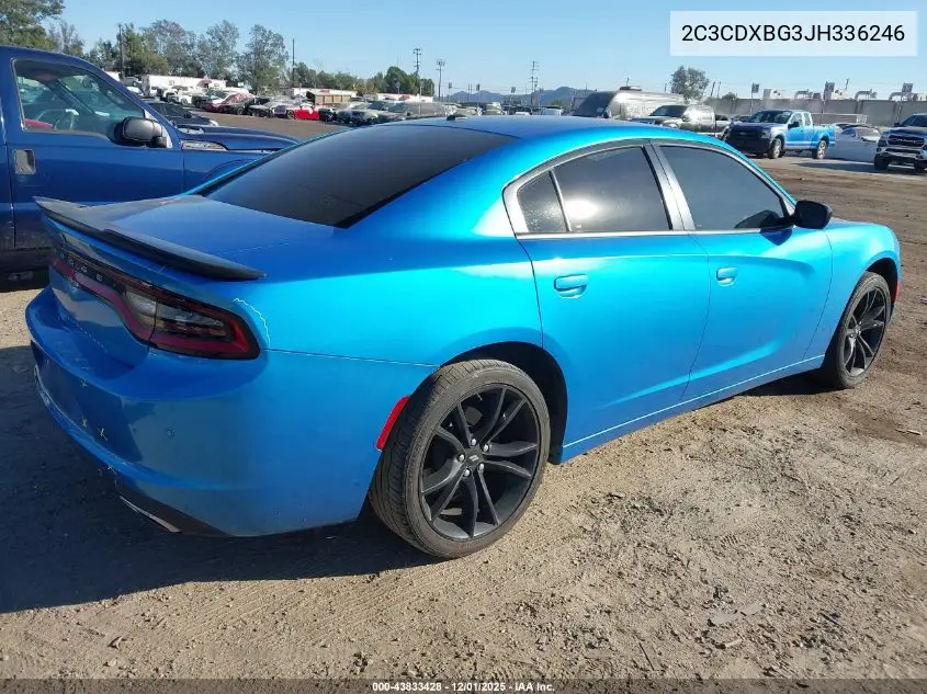 2C3CDXBG3JH336246 2018 Dodge Charger Sxt Rwd