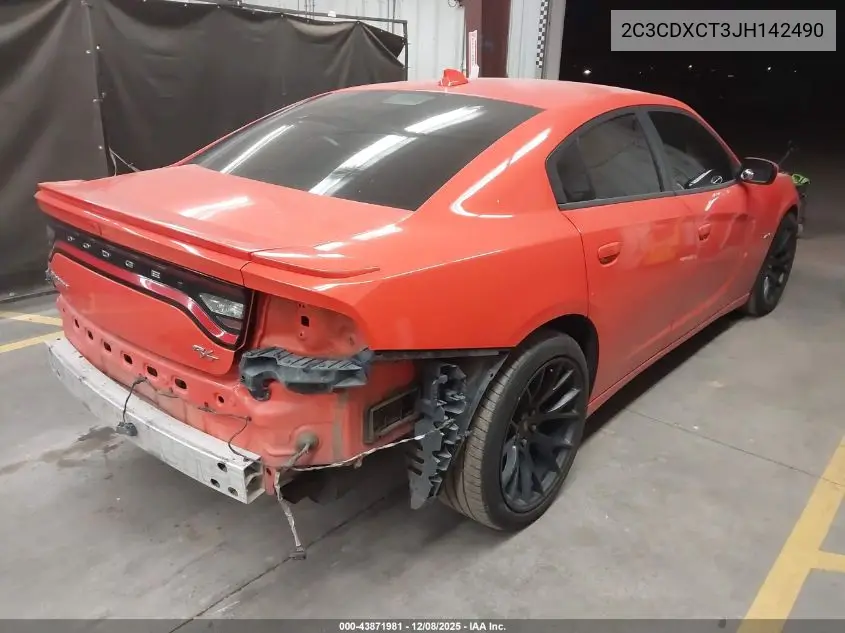 2C3CDXCT3JH142490 2018 Dodge Charger R/T Rwd