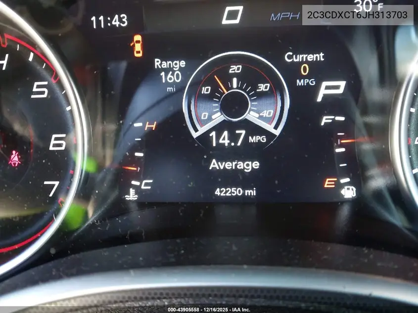 2C3CDXCT6JH313703 2018 Dodge Charger R/T Rwd