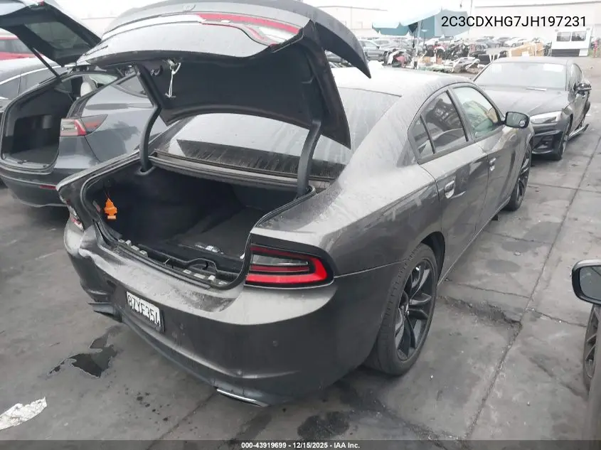 2C3CDXHG7JH197231 2018 Dodge Charger Sxt Plus Rwd
