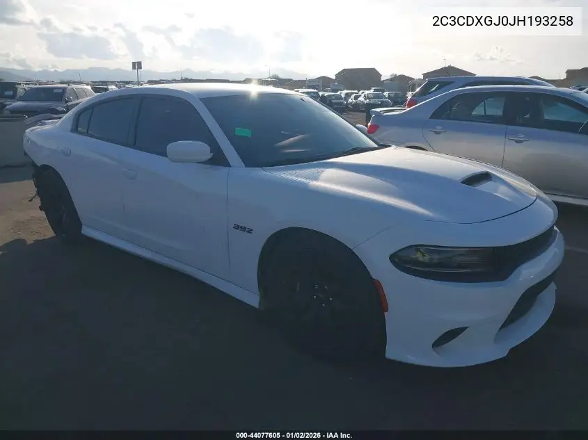 2C3CDXGJ0JH193258 2018 Dodge Charger R/T Scat Pack Rwd
