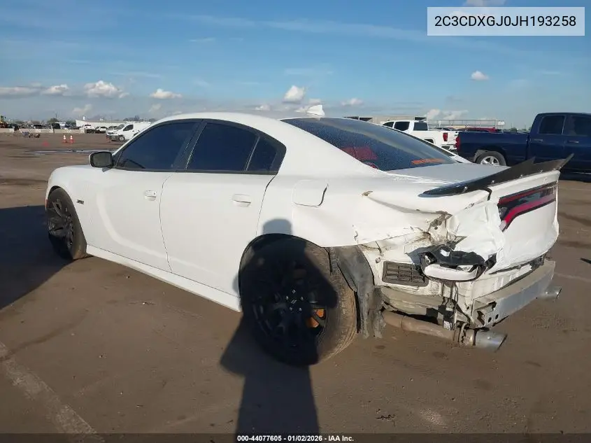 2C3CDXGJ0JH193258 2018 Dodge Charger R/T Scat Pack Rwd