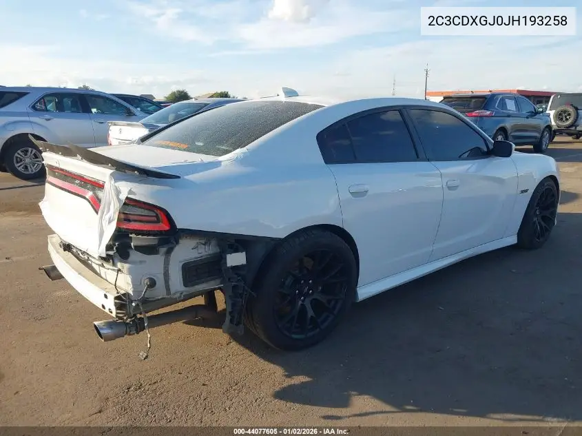 2C3CDXGJ0JH193258 2018 Dodge Charger R/T Scat Pack Rwd