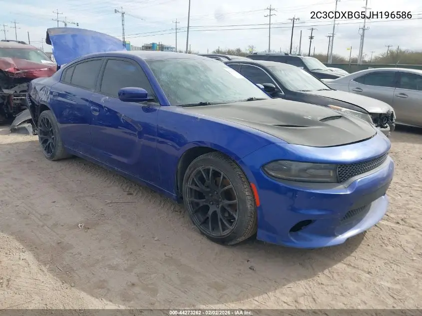 2C3CDXBG5JH196586 2018 Dodge Charger Sxt Rwd