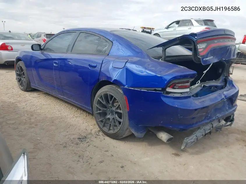 2C3CDXBG5JH196586 2018 Dodge Charger Sxt Rwd