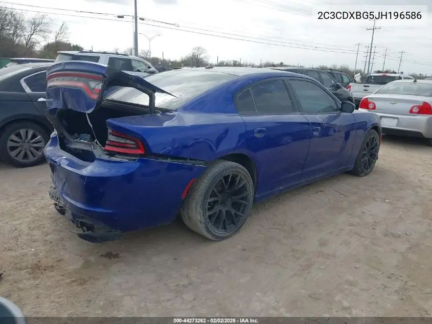 2C3CDXBG5JH196586 2018 Dodge Charger Sxt Rwd