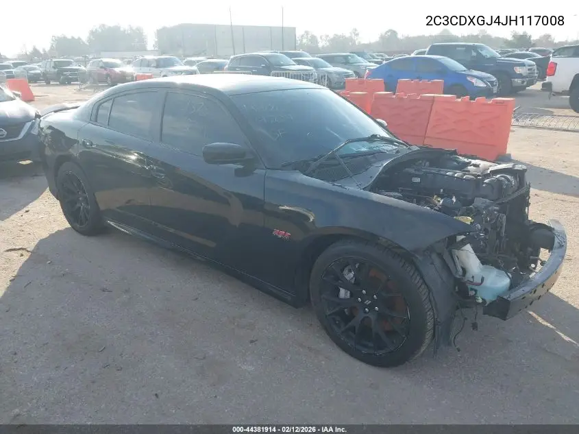 2C3CDXGJ4JH117008 2018 Dodge Charger R/T Scat Pack Rwd